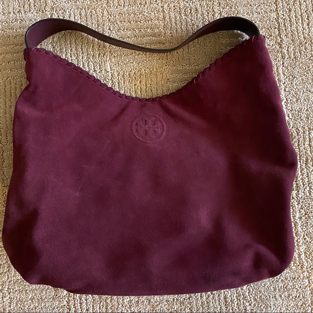 Tory Burch maroon/burgundy hobo bag